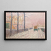 El Faubourg bajo la nieve o Escena callejera en invierno - Alfred William Finch — cuadro enmarcado en la pared