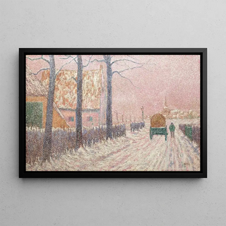 Alfred William Finch - Le Faubourg sous la neige ou Scne de rue en hiver.webp