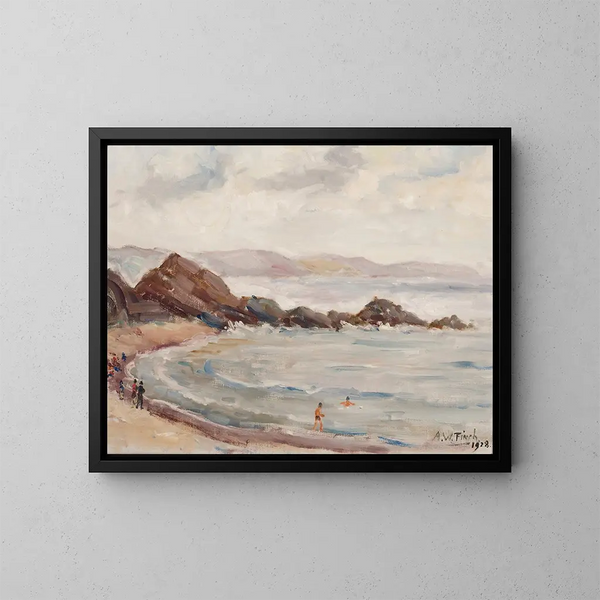 La plage de Looen - Alfred William Finch — framed artwork on a wall