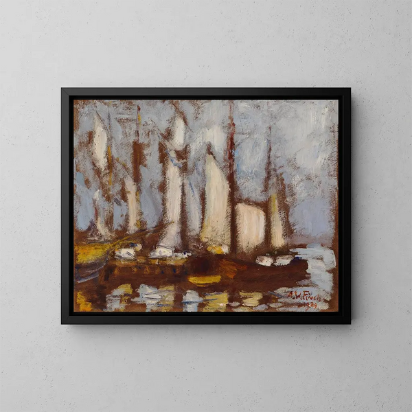Ships of Navigation - Alfred William Finch — framed artwork on a wall