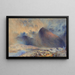 The Snowdon Mountain through Dissipating Clouds - Alfred William Hunt — framed artwork on a wall