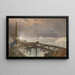 Jetée de Tynemouth allumant les lampes au crépuscule - Alfred William Hunt — framed artwork on a wall