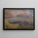 Vue de la baie de Naples avec le Vésuve fumant au loin, soir - Alfred William Hunt — framed artwork on a wall
