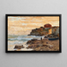Bote de pesca en la playa al atardecer - Alfred Zoff — cuadro enmarcado en la pared