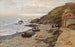 Ambiente de la tarde con pescadores en la costa - Alfred Zoff — vista de la obra