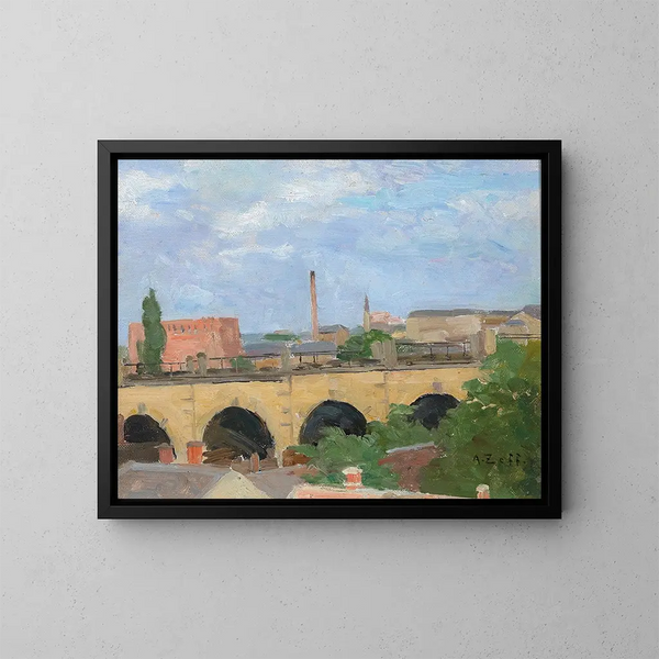 Sobre la costa liguriana - Alfred Zoff — cuadro enmarcado en la pared