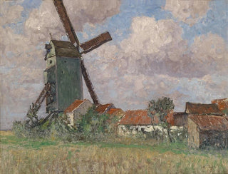 Alfred Zoff - Windmhle und Dorf in Belgien.webp
