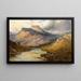 Loch Lomond painting, a trout stream near Stirling - Alfred de Bréanski — framed artwork on a wall