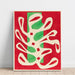 Reproduction of the painting Algue Blanche sur Fond Rouge et Vert - Henri Matisse