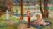 Fiesta del té junto al estanque - Alice Mary Havers — vista de la obra