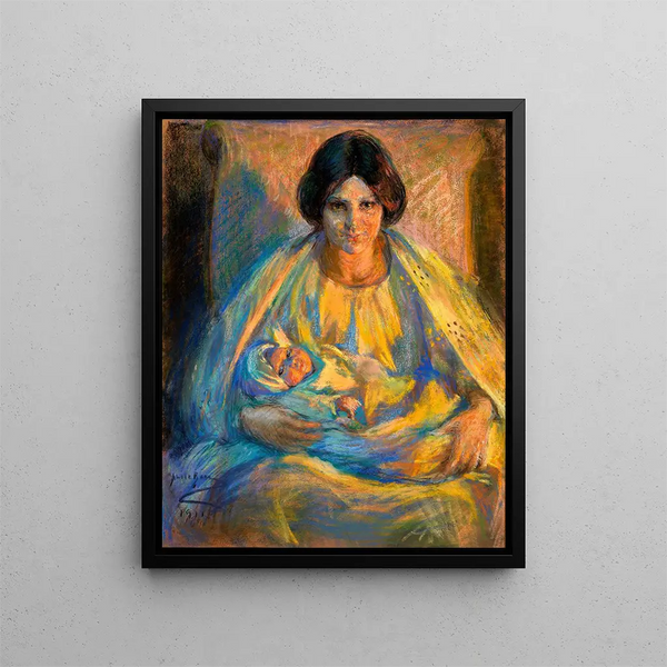 Por Lamplight - Alice Pike Barney — cuadro enmarcado en la pared