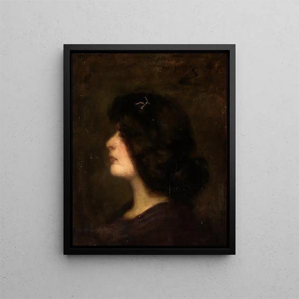 Laura at Fifteen - Alice Pike Barney — framed artwork on a wall