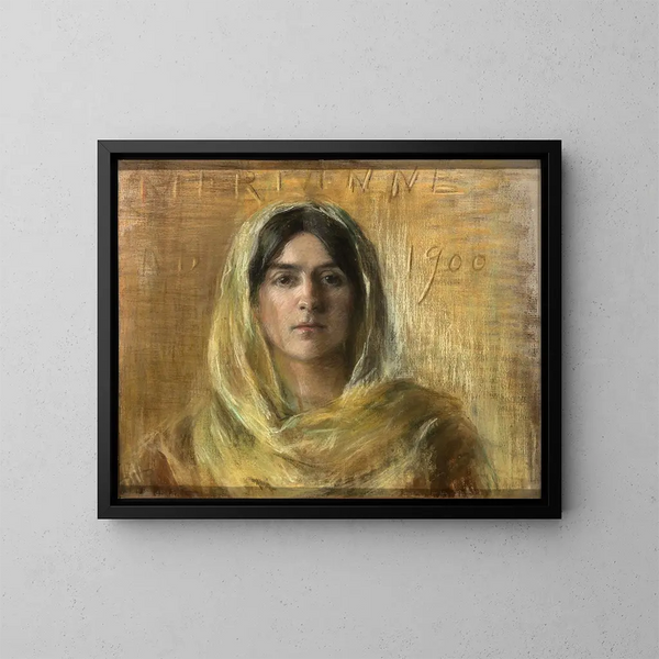 Marianne en amarillo - Alice Pike Barney — cuadro enmarcado en la pared