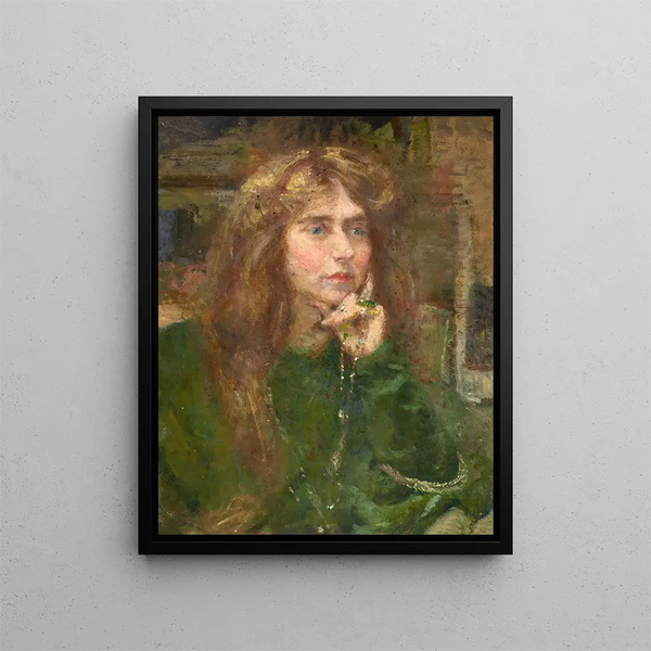 Natalie con collar - Alice Pike Barney — cuadro enmarcado en la pared