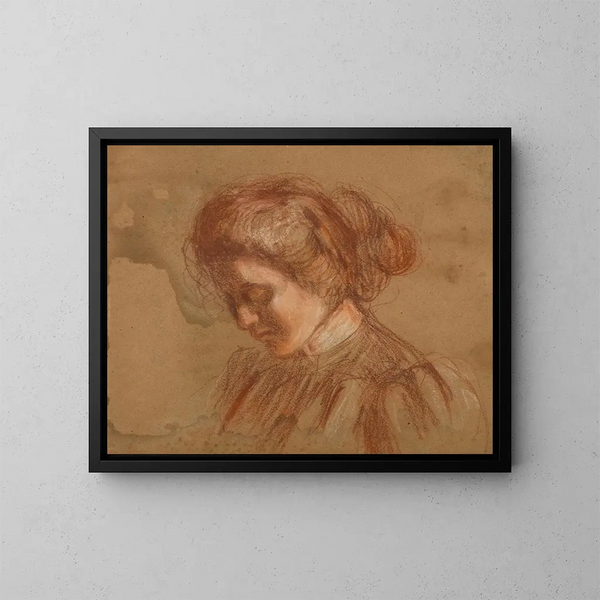 Estudio con lápiz rojo - Alice Pike Barney — cuadro enmarcado en la pared