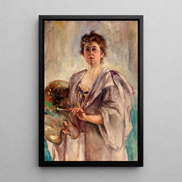 Self-portrait in a Painting Dress - Alice Pike Barney — framed artwork on a wall
