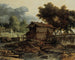 Paisaje con aserradero - Allaert van Everdingen — vista de la obra