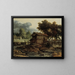 Paisaje con aserradero - Allaert van Everdingen — cuadro enmarcado en la pared