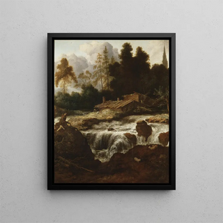 Allaert van Everdingen - Landscape with a Waterfall.webp