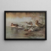 European teal American green-winged teal - Allan Brooks — framed artwork on a wall