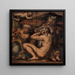Alegoría de Borgo San Sepolcro y Anghiari - Giorgio Vasari — cuadro enmarcado en la pared