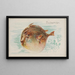 Pez-globo - Allen Ginter — cuadro enmarcado en la pared