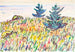 acuarela n° 35 campo con dos pinos - Allen Tucker — vista de la obra