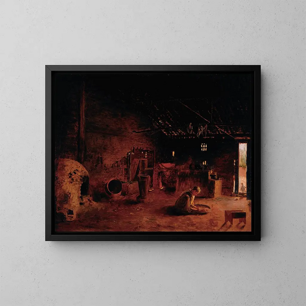 Cocina campestre - Almeida Júnior — cuadro enmarcado en la pared