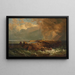 Waves on a Rocky Coast - Alois Kirnig — framed artwork on a wall