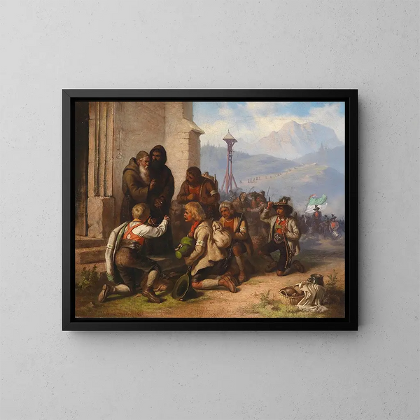 Peregrino tirolés - Alois Schönn — cuadro enmarcado en la pared