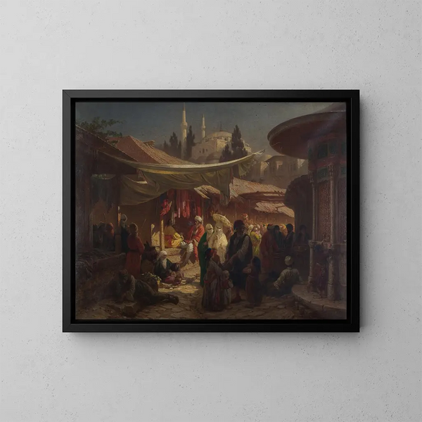 Bazar turco - Alois Schönn — cuadro enmarcado en la pared
