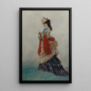 Alphonse Marie De Neuville - An Elegant Woman.webp