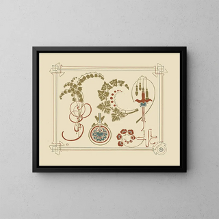 Alphonse Mucha - Abstract design based on flowers and leaves.webp