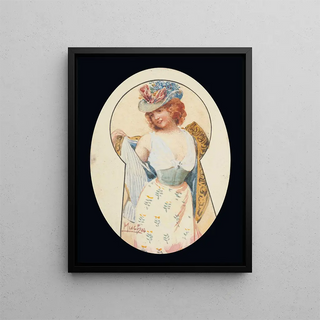 Alphonse Mucha - Through the keyhole.webp