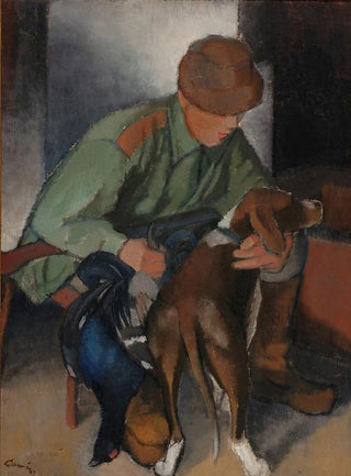 Alvar Cawn - Hunter with His Hound.webp