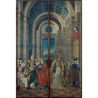 Alvise Donati - Mary Magdalene Martha Lazarus and Maximinus Worshipped by the Prince and Princess of Provence and Mary Magdalene Listening to Christs Sermon.webp