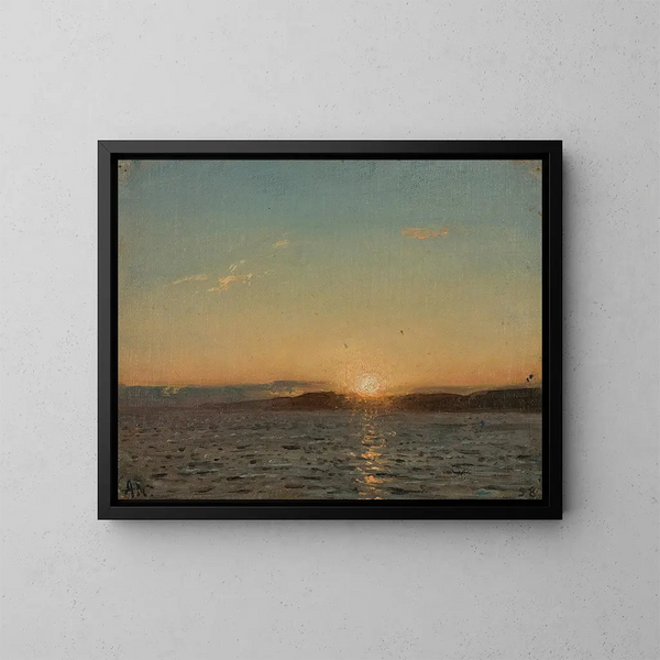 Sol de la tarde en Hvaler - Amaldus Nielsen — cuadro enmarcado en la pared