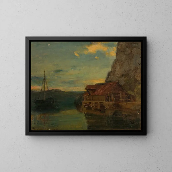 Fra Solsvik en Bergen - Amaldus Nielsen — cuadro enmarcado en la pared