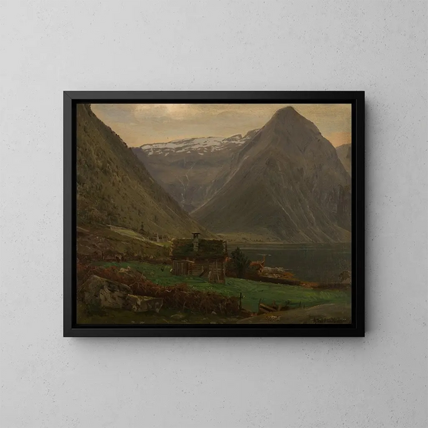 Fjord de Sefjord a Balestrand - Amaldus Nielsen — cuadro enmarcado en la pared
