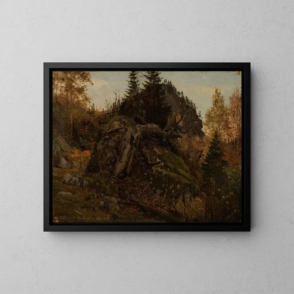 Estudio histórico de Bjelland en Mandal - Amaldus Nielsen — cuadro enmarcado en la pared
