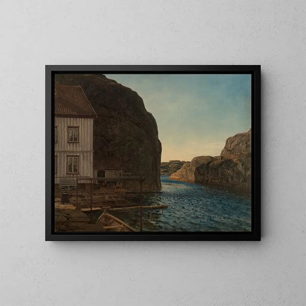 Olafsundet en NyHellesund - Amaldus Nielsen — cuadro enmarcado en la pared