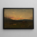 Sunset near the farm - Amaldus Nielsen — framed artwork on a wall