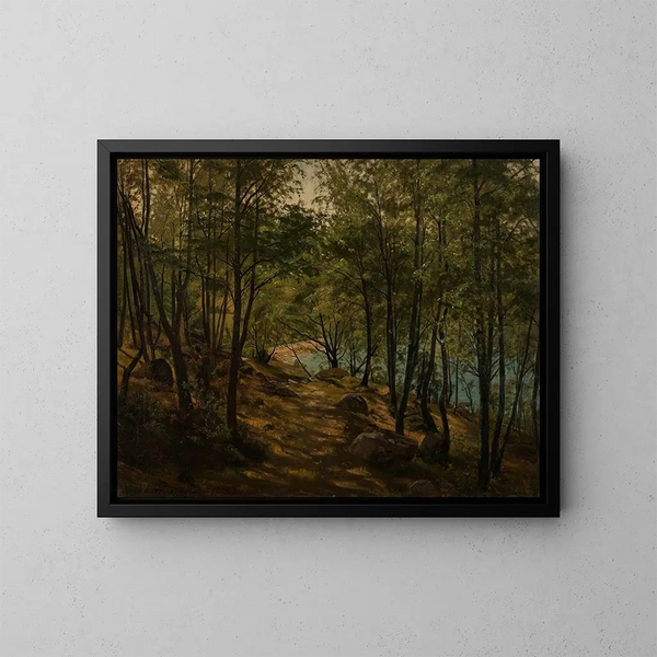 La selva de los lobos Mandal - Amaldus Nielsen — cuadro enmarcado en la pared