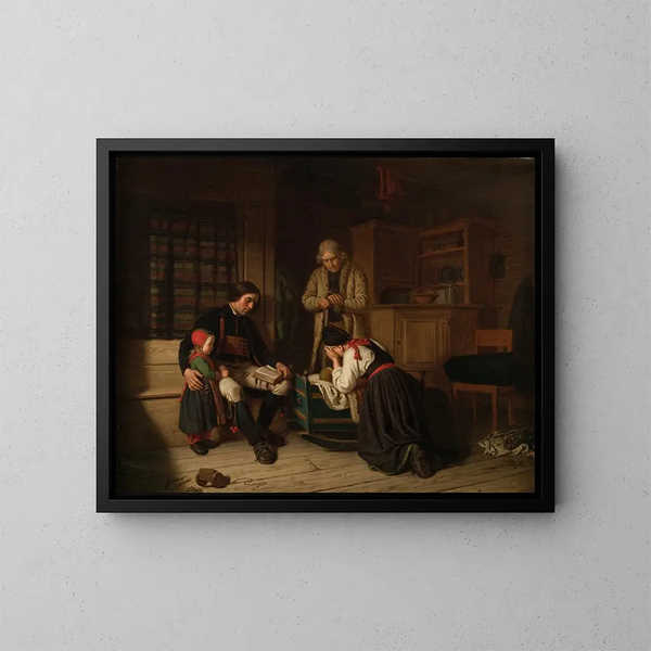 The Last Bed of the Little Girl - Amalia Lindegren — framed artwork on a wall