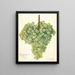 Vitis Clarette a Gruesos - Amanda Almira Newton — cuadro enmarcado en la pared