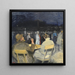 Evening ambiance in a park in Paris, in the foreground a couple observes the crowd in front of them - Christian Clausen — wall display of the artwork