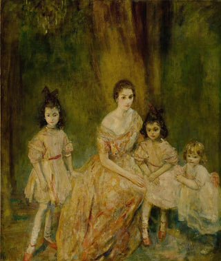 Ambrose McEvoy - Portrait Of Madame Gandrillas And Her Children MarieRose Carmen And Juana.webp