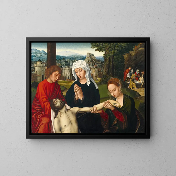 Pietà au pied de la croix - Ambrosius Benson — cuadro enmarcado en la pared