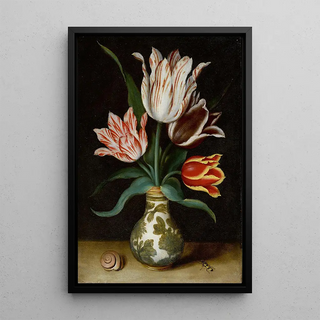Ambrosius Bosschaert the Elder - Still Life Of Four Tulips In A WanLi Porcelain Vase.webp