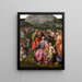 The multiplication of loaves and fishes - Ambrosius Francken I. — framed artwork on a wall